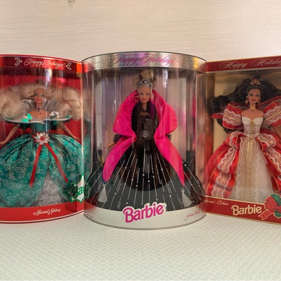 Vintage holiday Barbie lot-1995 1997 1998 RARE box misprints and xtras. NRFB - Picture 1 of 7